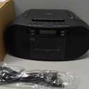 Boombox CD Player Portable, Cassette Player Combo with CD MP3 Bluetooth AUX TF USB FM Radio AC/DC Powered, Boom Box with Remote Control, Headphone Jack, Stereo Sound for Home,Kids,Gift