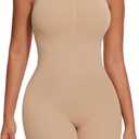 SHAPERIN Strapless Shapewear Bodysuit for Women Tummy Control Full Body Shaper with Removable Straps (Small, Nude)