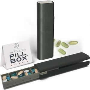 Pretty Pill Box Set - Stylish & Compact Daily Pill Organizer, Medication Pill Case, Pill Container for Vitamin Management, Pill Holder, Travel Essentials for Women & Men - Steele