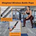 2 x Weighted Ropeless Battle Ropes (2-Pack),Portable Cordless Battle Ropes for Home Gym,arm Exerciser Rope,Workout Rope for Strength Building,Low-Impact Aerobic Training and HIIT for Fitness Enthusiasts.