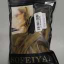 14 Inch Blonde Ponytail Extension - Wavy Pony Tails Hair Extensions, Claw Clip Ponytail Extension, Synthetic Hair Extensions Ponytail, Clip on Ponytails for Women (Dark Blonde With Beige Highlights)