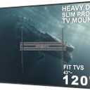 WALI Heavy Duty TV Wall Mount for 43-120 Inch Flat Curved TVs up to 165 lbs,Low Profile 1.2 Inch from Wall,Mounting Holes up to 900x600mm,Compatible with Stud Spacing, Easy Install Bracket,Black