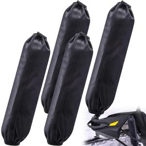 2 Pair (4 Pcs) Universal Shock Covers 350mm Snowmobile Accessories ATV Shock Covers Suspension Protector Absorber Protection Protective Cloth Universal For Motorcycle ATV Quad Scooter