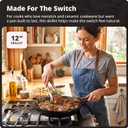 Greater Goods 12" Cast Iron Skillet, Smooth Surface, Nonstick-Like Release
