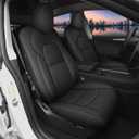 Seat Covers Leather Custom Fit for Tesla Model 3 2017-2023 2 Rows 5 Seats Waterproof Easy to Clean Material Custom Fit for Model 3 Vehical Car Seat Cushions(Black)