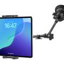 CANHET Heavy Duty Metal Truck Tablet Mount with Long Adjustable Arm, Suction Cup Dashboard & Windshield Holder for Semi Truck, Pickup, SUV – Fits 4-13" iPad Pro Air Mini, Galaxy Tab, Z Fold, Phones