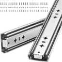 Heavy Duty Drawer Slides, 40 Inch, 300 lb Load Capacity, Side Mount, Full Extension, Ball Bearing, Cabinet Locking Rail, Tool Box Runner, 1 Pair