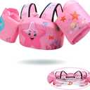 Toddler Floaties Kids Swim Vest for 22-66 Pounds Boys-Girls Water Wings Kids Pool Floaties for 2-6 Years Old Child Swim Learning Trainning (Pink-Starfish)