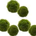 LIDSCURA 6 PCS Green Moss Ball Decorations, Simulated Moss Balls, Artificial Plant Decorations, Suitable for Garden Wedding Party Decorations