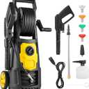Happybuy Electric Pressure Washer - 2000 PSI, Up to 1.65 GPM. Comes with 30 ft Hose & Reel, 5 Quick Connect Nozzles, Foam Cannon. Portable for Cleaning Patios, Cars, Fences, Driveways. ETL Listed.