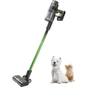 Greenworks 24V Brushless Cordless Stick Vacuum, Lightweight, Handheld, Pet, Anti-Allergen HEPA Filtration, Hard Floor, Carpet, Car, 4Ah Battery, and 30-Minute Charge Time (Green)