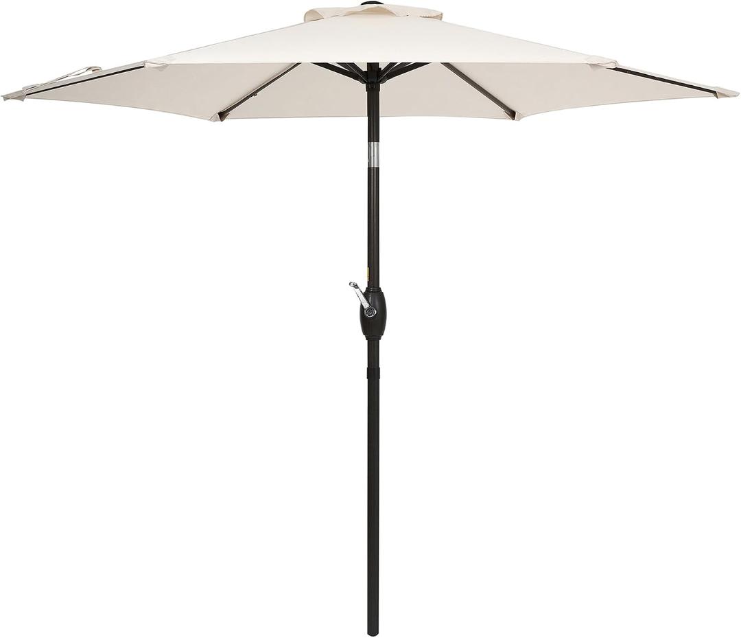 7.5ft Outdoor Umbrella Patio Umbrella,2-Year-Non-Fading,Table Market Patio Umbrella with Push Button Tilt and Crank,for Pool, Deck, Garden,Backyard