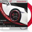 4-Pack Alloy Rim Protector for Car WheelsFits 12 to 24 Inch Wheels  No-Scratch Rim Guards for Curb Rash & ScuffsAdhesive-Free Universal Fit Wheel Edge Protectors(red)