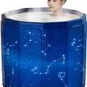 Sincat Portable Foldable Ice Bath Tub, Large Collapsible Bathtub for Adults