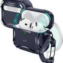ESR for AirPods 4 Case, Compatible with AirPods 4th Generation Case (2024), Compatible with MagSafe, Powerful Drop Protection, Magnetic Lid, Cyber Series, Blue