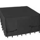 NettyPro Patio Table Cover Square 80 x 80 Inch, Waterproof Outdoor Furniture Dining Set Covers for Table and Chair, Black