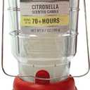 Coleman 70+ Hour Citronella Candle Outdoor Lantern, Classic Design with Easy Carry and Hang Handle, Extended Burn Time for Camping, Picnics, and Patio Ambiance, 6.7 oz, Red