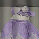 Toddler Baby Girl Embroidered Tutu Ball Gown Lace Dresses with Headwear 12-18M