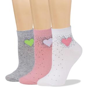 COTTON DAY Women's Soft Combed Cotton Socks Seamless Toe Black White Navy