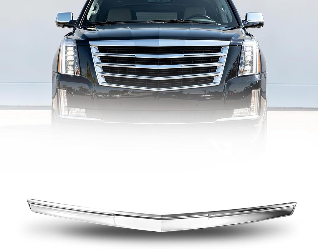 Hood Molding Trim Compatible with Cadillac Escalade 2015-2020 Replace for 22956470 GM1235129 (Chrome)