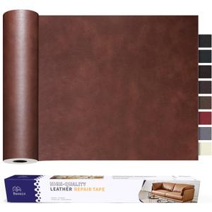 Besezx Leather Repair Patch Tape Kit, Self Adhesive Leather Repair for Furniture, Couch, Sofa, Car Seats,Office Chair,Vinyl Repair Kit.30inx16in (Brown)