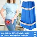 DoubleFill Hip Abduction Pillow Hip Surgery Pillow Hip Surgery Recovery Supplies Comfortable Support Hip Replacement Pillow with Strap and Cover for Legs Reducing Pain