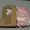 VitalCozy 1 PCS White Pink Bow Garland Banner, Satin Ribbon Hanging Party Bow Garland Decoration for Birthday Baby Shower Wedding Party Supplies