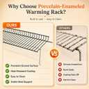 Hisencn Grill Warming Rack for Dyna Glo DGF371CRP-D DGH373CRP-D, Warming Upper Rack for Dyna Glo Grill Replacement Parts 3 Burner, Porcelain-Coated Steel Dyna-glo Top Rack