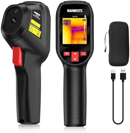 KAIWEETS KTI-200 Thermal Camera, 240x240 High IR Resolution, Thermal Imaging Camera with Laser Pointer, -4°F to 1022°F Infrared Imager, 25Hz Refresh Rate, 15 Color Palettes, 8H Run Time, 50°FOV, IP54