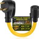 TT-30P to L14-30R 30 Amp Generator Adapter Cord Compatible with Nema, 3prong Male to 4prong Locking Female Generator Transfer Switch House Inlet Box Adapter, STW 10 Awg/3c, 1ft, Etl Listed