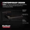 Kwikset Halifax Interior Privacy Door Handle with Lock, Door Lever For Bathroom and Bedroom, Venetian Bronze Reversible Keyless Push Button Lock Door Lever, with Microban Protection, Square Rose