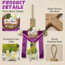 2 x Easter Wreaths for Front Door - He is Risen Wooden Cross Wreath with Hanging Flowers Christian Hanging Signs Decor for Lent Holy Week Spring Home Farmhouse Porch Church Wall