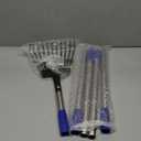 Garden Rake -Small Leaves Rakes for Gardening - 11 Metal Tines 8.5" Wide - 78" Long Handle Leaf Rakes for Lawns Heavy Duty for Yard Lawn Shrub Garden Beds (silver)