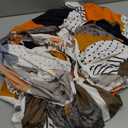 MIFXIN Stretch Futon Cover Armless Sofa Slipcover Elastic Spandex Folding Sofa Bed Couch Cover Printed Washable Furniture Protector for Sofa Without Armrest (Orange Geometry)