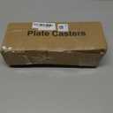 2" Caster Wheels Set of 4, Heavy Duty Casters with Brake, No Noise Locking Polyurethane (PU) Wheels, Swivel Plate Castors Pack 4