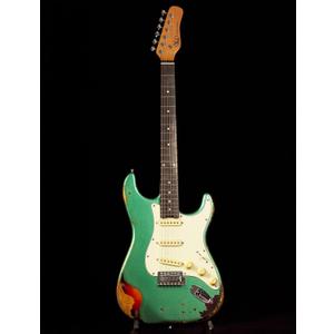 KGD Relic Electric Guitar,Roasted Maple Neck and Rosewood fingerboard,Bone Nut,6-String Relic Guitar,Professional/Full Size/Electric Guitars for Adults