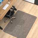 Blvornl Office Chair Mat for Hardwood Floor, 35.4"*47.2" Desk Computer Chair Mat for Hard Wood, Large Anti-Slip Hard Floor Protector Rolling Chair Mat, PVC Mat Desk Rug for Office and Dark Brown