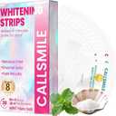 CALLSMILE Whitening Strips for Teeth Sensitive: 64 Strips Gentle Teeth Whitening Strips Enamel Safe Non-Slip Dry Strip Technology Residue Free Daily Oral Care, Mint