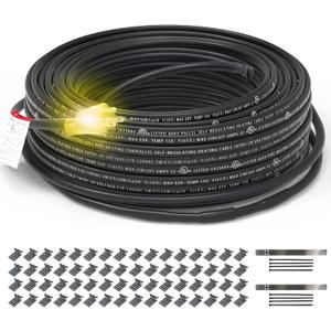 HEATIT PLSR1 100-feet 120V Industrial and commercial grade Self Regulating Heating Cable long term use design, heavy duty, Wet or Dry, Cold lead 10ft