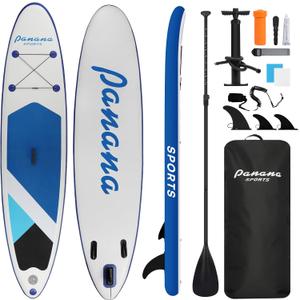 Panana Inflatable Stand Up Paddle Board, 10'x31 x6 SUP with Premium Paddle Board Accessories Kit, Anti-Slip EVA Deck for Adults Youth of All Skill Levels