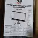 100 Inch Indoor and Outdoor Projector Screen with Stand for Movies or Presentations - HD Premium 16:9 Folding Free Tripod Screen with Carry Bag and Straps, Matte