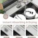 Faucet Mat for Kitchen Sink - Super Absorbent Diatomite Fast Drying Stone, Quick Drying Splash Guard,Prevents Moisture Buildup Sink, Durable Protector for Kitchen,Bathroom Counter