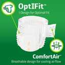 FitRight Adult Diapers, Extra+ Heavy Absorbency, M (Waist Size 32in-44in), 80 Count, OptiFit Incontinence Briefs for Men and Women, Disposable, Moisture-Wicking, Leak Protection,