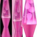 Lava The Original Lamp - New 14.5" Wild Pink Classic Liquid Motion Lamp - White Wax and Pink Liquid - Item #2361