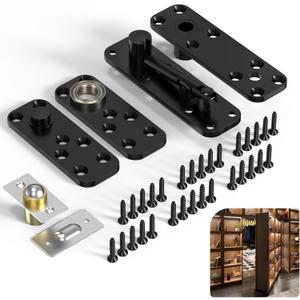 Door Hinges, Hidden Hinge for Secret Door,360 Degree Rotation Pivot Hinge for Hidden Door Bookcase and Interior Doors/Secret Door up to 570 Pounds