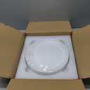 Dinner Plates Set of 6, 10 inch Tempered Glass Salad Plates Set Scratch Resistant, Kitchen White Plates for Serving Dishes, Microwave & Dishwasher Safe