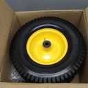AR-PRO (2 Pack) 13x5.00-6 Flat Free Front Tire and Wheel Assembly, Solid Riding Lawn Mower Wheels, 3"-6" Offset Hub (Adjustable), 3/4"&5/8"&1/2" Bearing, 400 lb Load