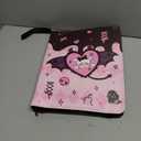 for 9 Pocket Trading Card Binder for 900 Cards - Cute Large Capacity Card Collection Album Folder with Zipper for Women Girls Teens Heart Skull Design for Sports, TCG, Game Cards