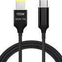 USB C to Slim Tip Charging Cable (135W 2m Nylon Braided), DC 11x4.5mm Compatible for Thinkpad Series Yoga Series E440 E450 E550 E560 T430 T440 T440S X250 L460