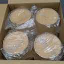 Honeydak 200 Pcs 8 oz Ice Cream Cups Kraft Paper Disposable Dessert Bowls for Hot or Cold Food Dark Brown Paper Snack Containers for Sundae, Frozen Yogurt, Soup Baby Shower Party Supplies